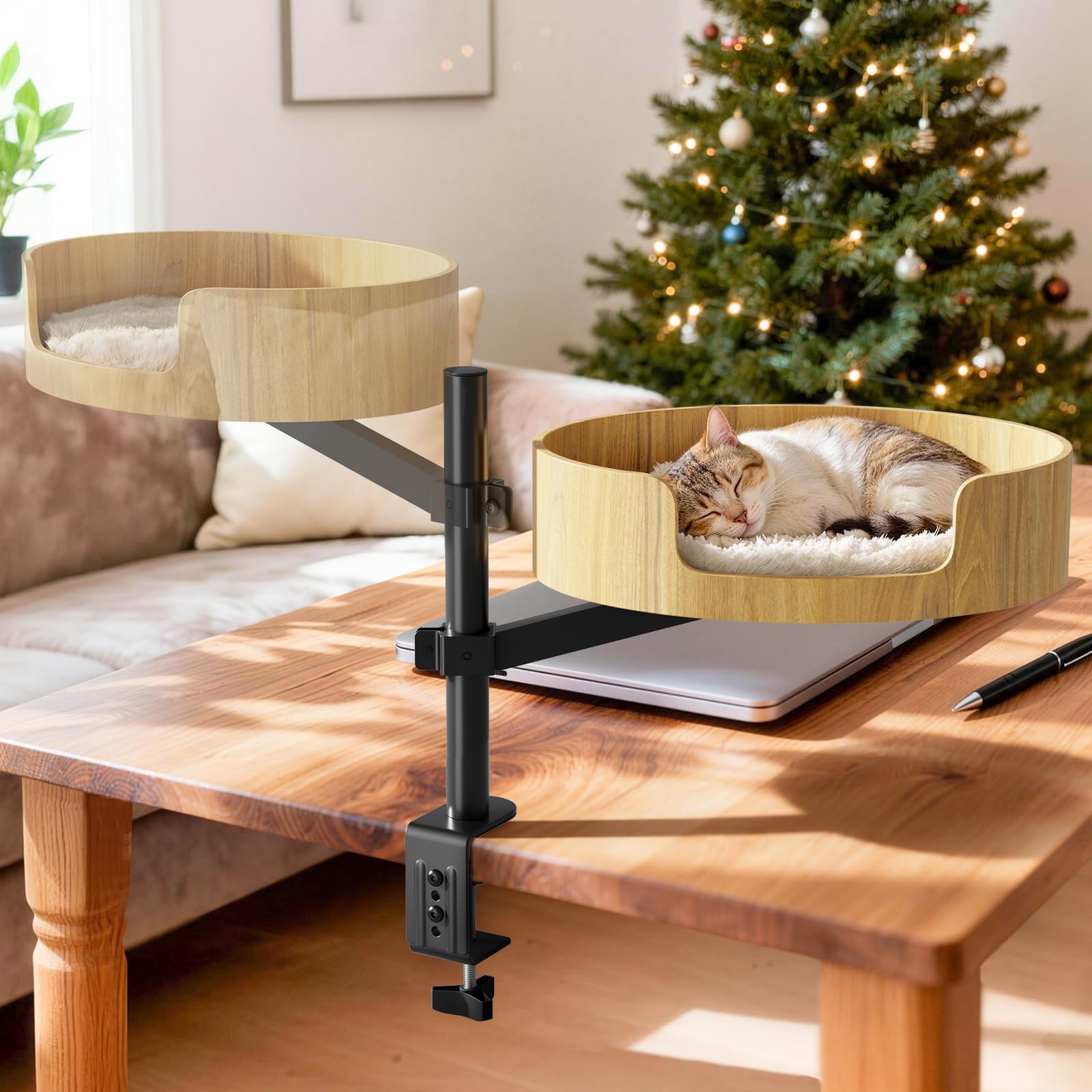 Spacocld cama de gato con giro de 360° para interacción cercana.