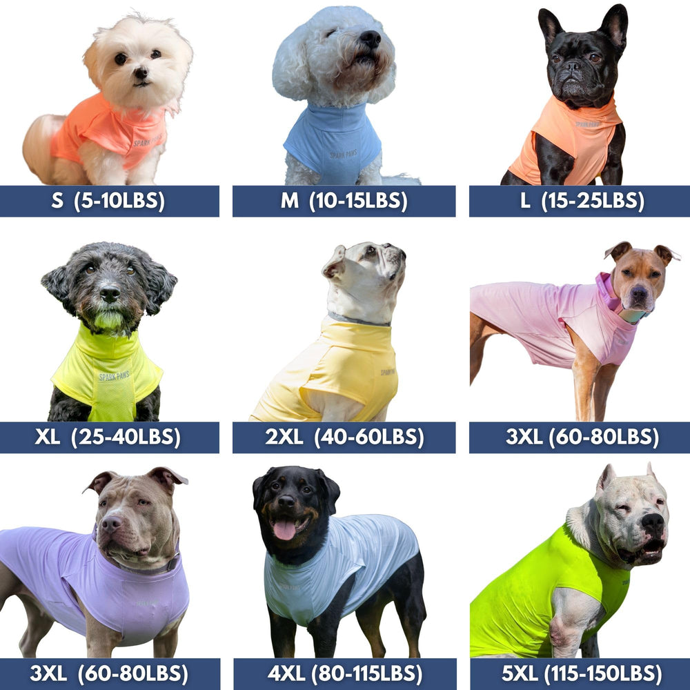 Spark Paws camiseta perro tejido ligero y transpirable para verano cómodo.