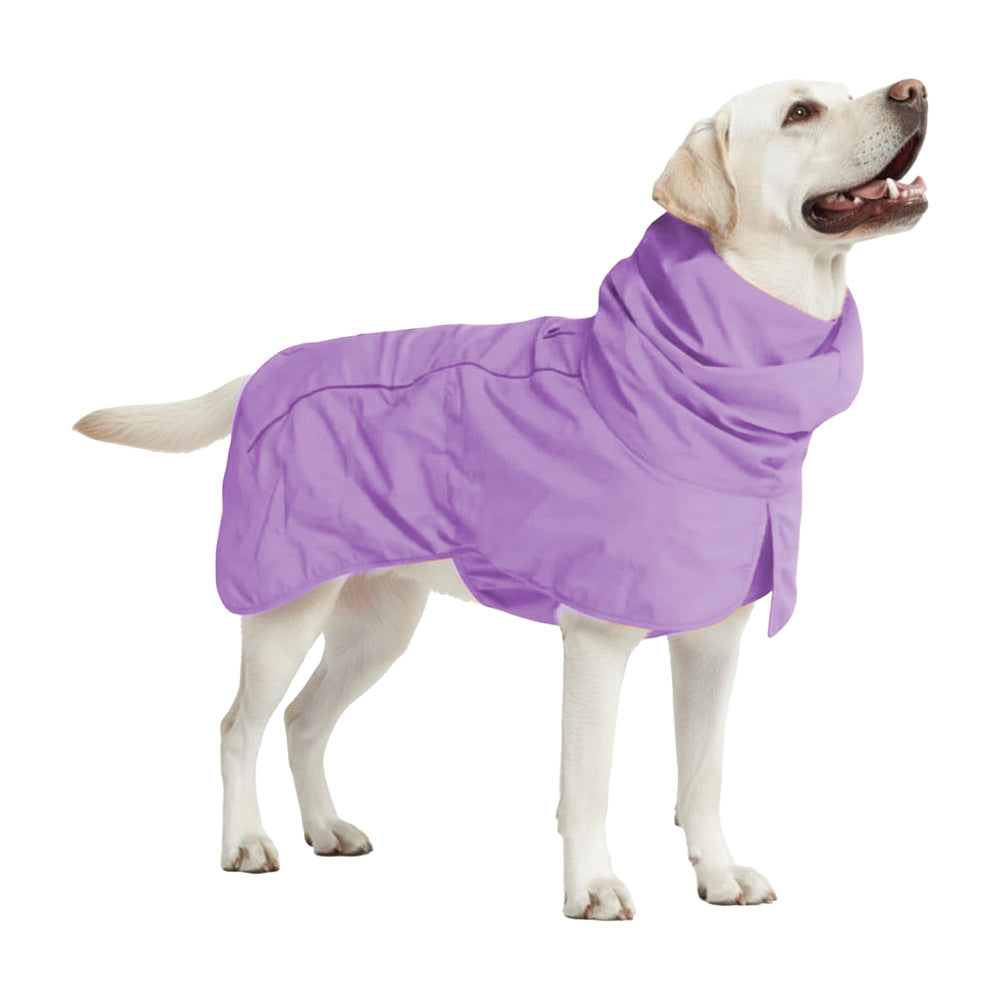 Spark Paws capa de lluvia para perro, vista frontal; protección total contra la lluvia.