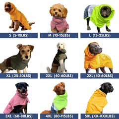 Spark Paws capa de lluvia para perro con tiras reflectantes, mejora la seguridad nocturna.