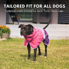 Spark Paws capa de lluvia para perro con tejido ventilado para mayor confort.