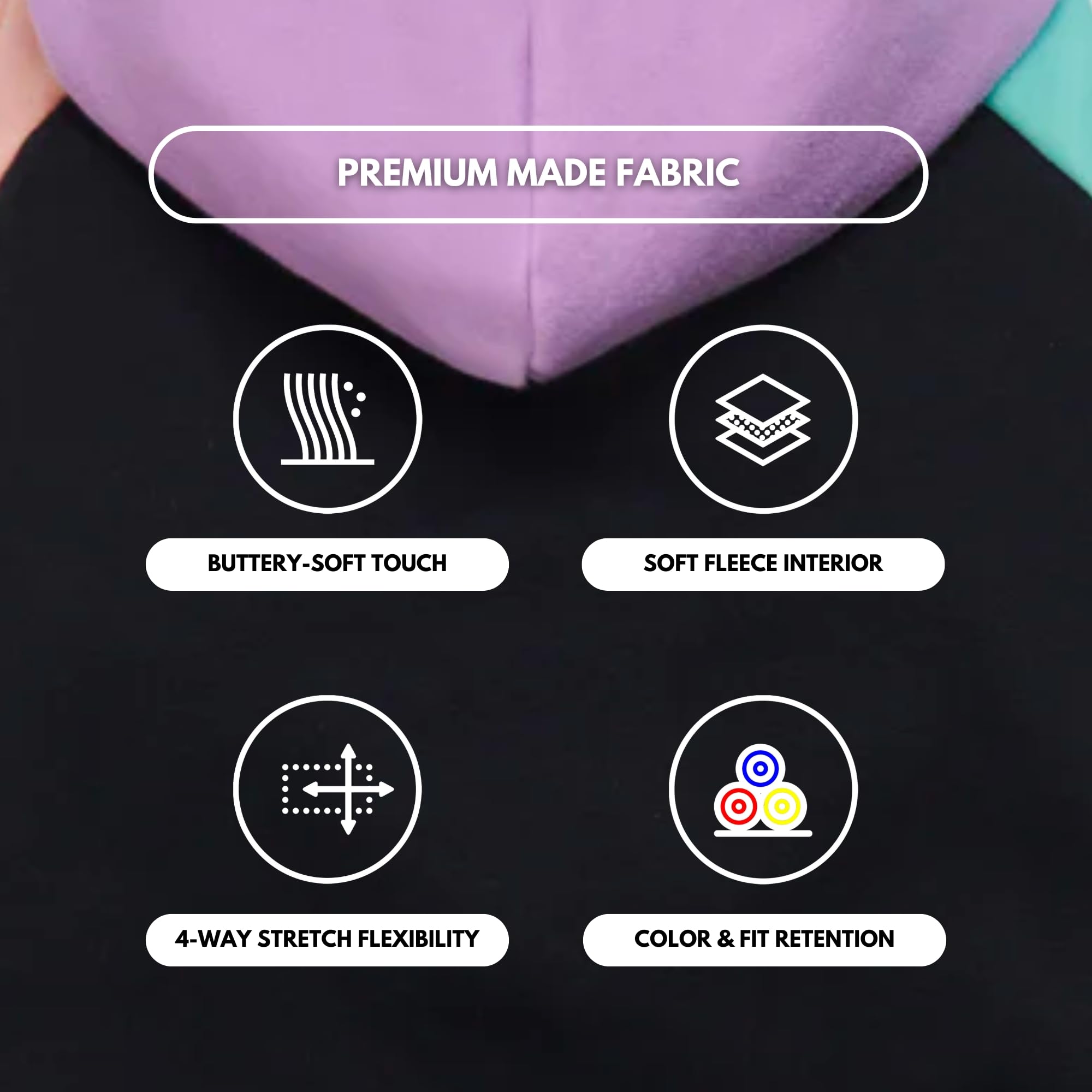 Spark Paws Sudadera Humana Bloque de Color Ciber, bolsillos ocultos para llaves y teléfono.