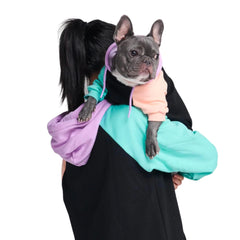 Spark Paws Sudadera Humana Bloque de Color Ciber, frente, cálida y elegante para salidas diarias.