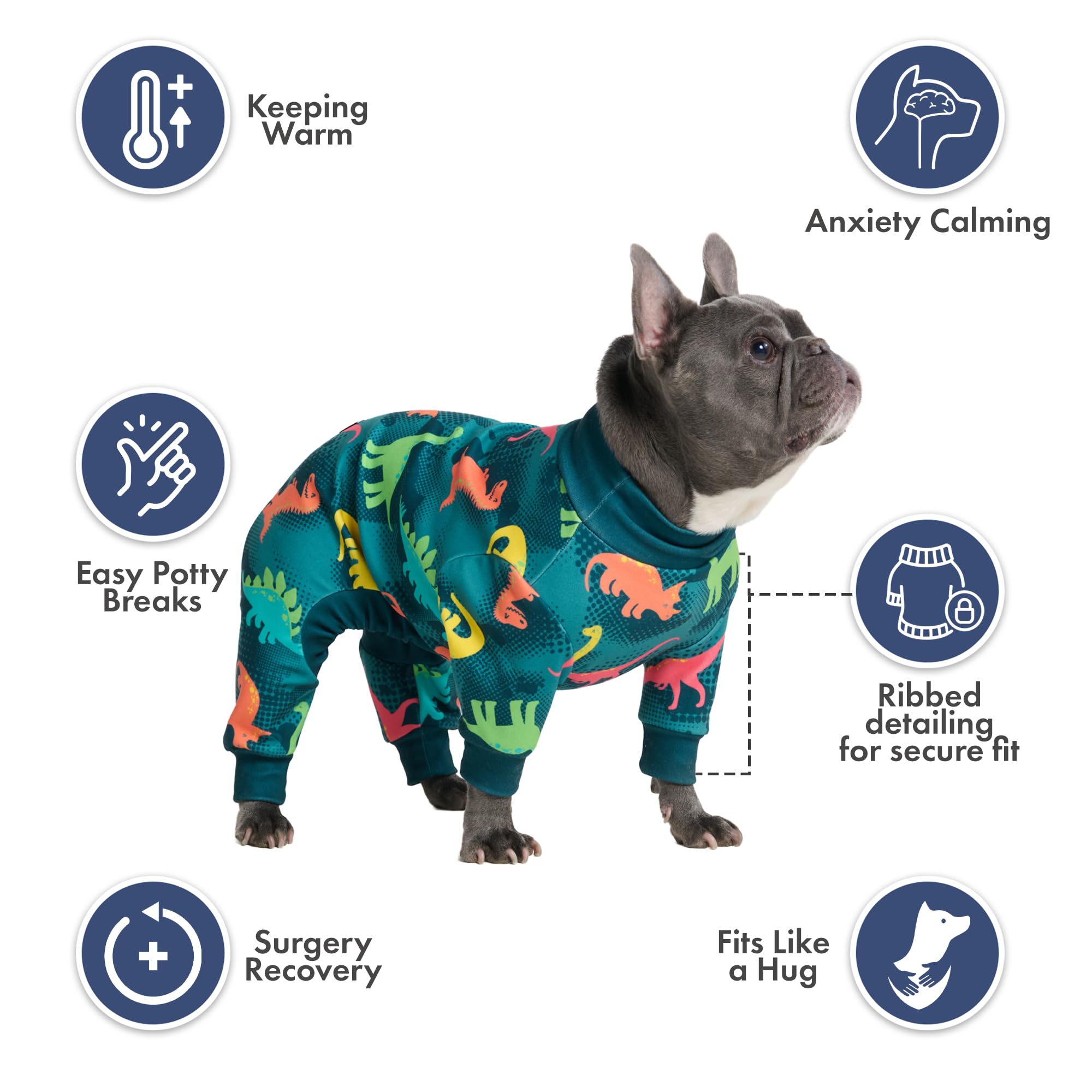Spark Paws Pijama Dinosaurios interior suave: sensación reconfortante para dormir.