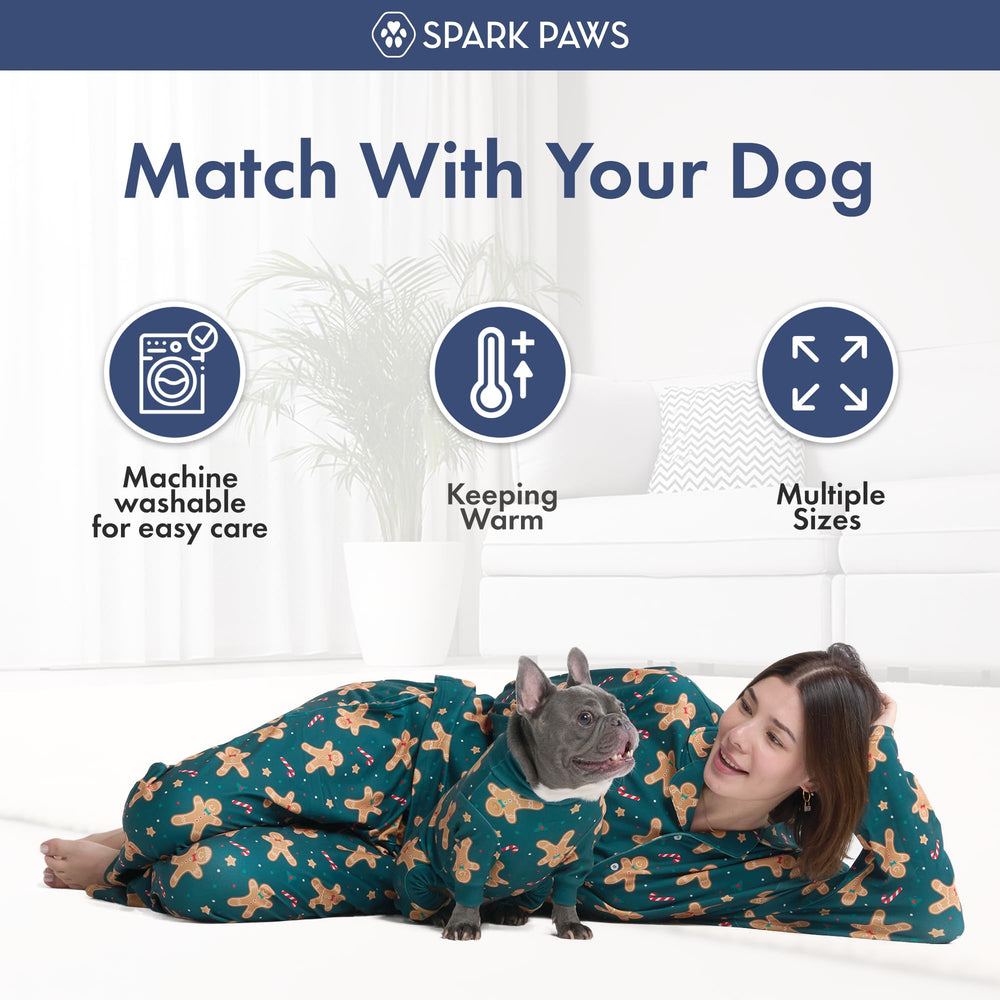 Regalo ideal para amantes de perros con pijamas a juego Spark Paws