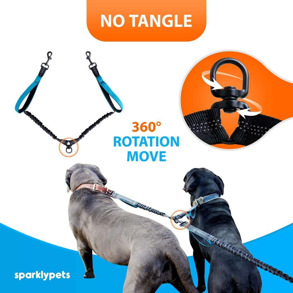SparklyPets diseño sin enredos con giro de 360° para movimientos libres.
