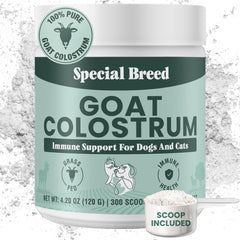 Special Breed colostro de cabra en bote para perros y gatos, posible apoyo inmunológico