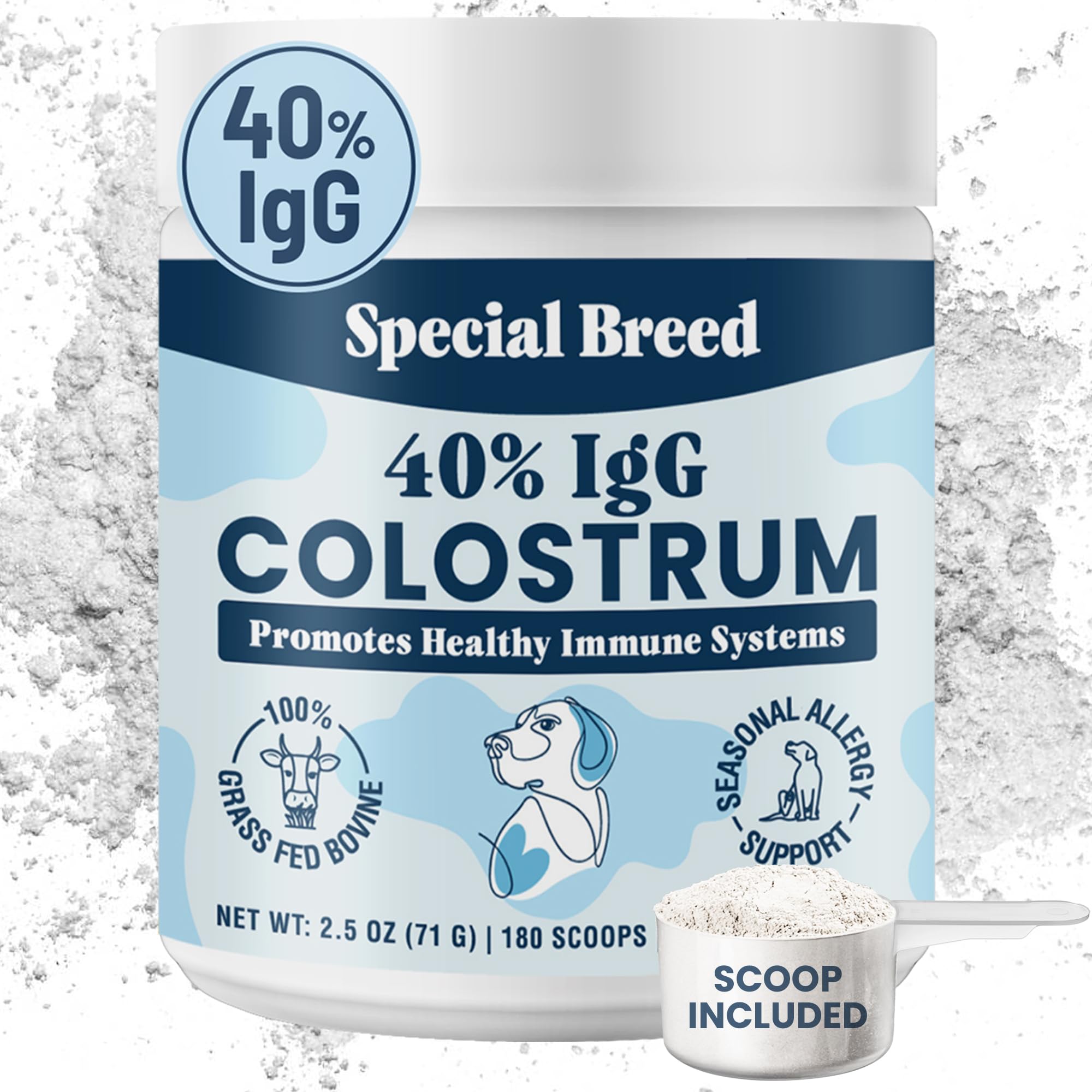 Special Breed colostro de pasto empaque compacto para almacenar y apoyar el sistema inmune