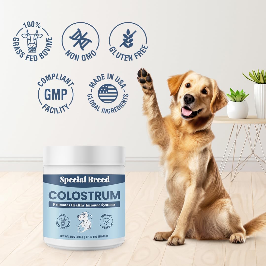 Perros y gatos listos para usar Special Breed Colostro Bovino diariamente