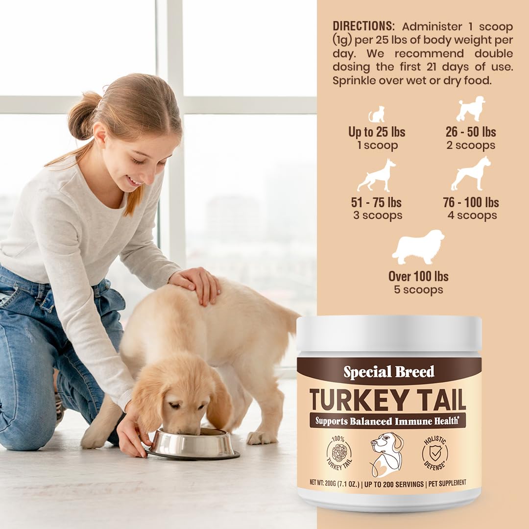 Special Breed hongo cola de pavo uso diario: apto para perros y gatos.