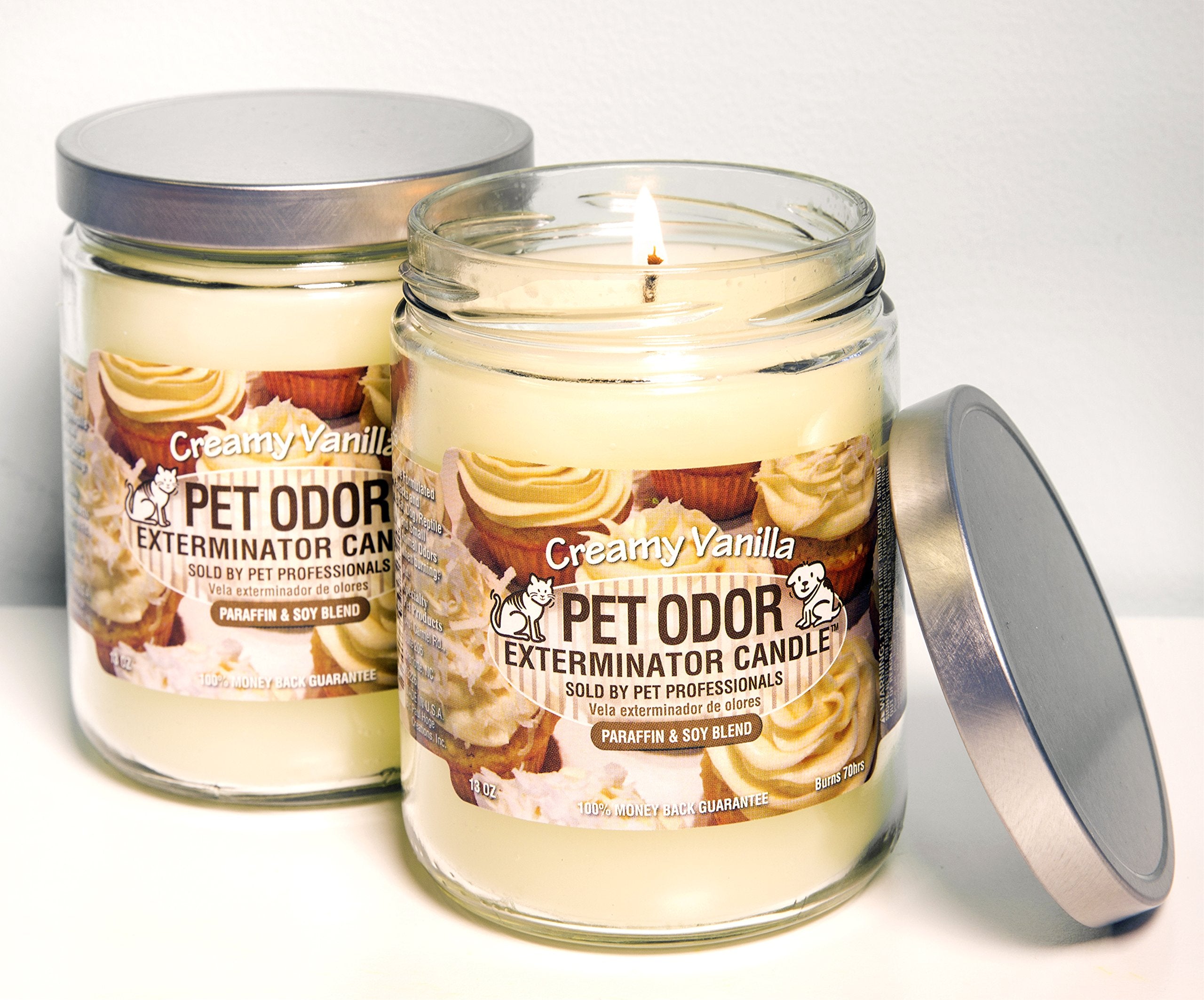 Aroma vainilla cremosa de la vela SPECIALTY PET PRODUCTS para ambientes agradables.