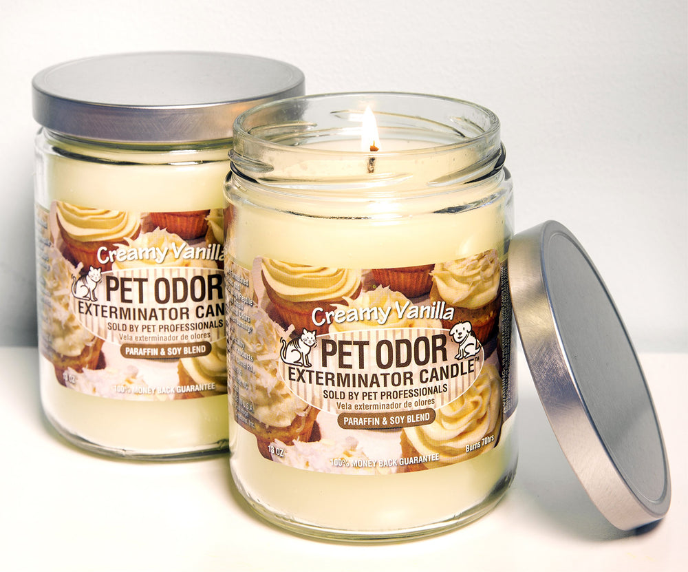 Aroma vainilla cremosa de la vela SPECIALTY PET PRODUCTS para ambientes agradables.