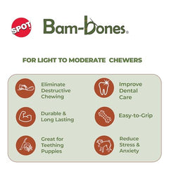 SPOT Bam-Bones mordedor de bambú para cachorros en dentición