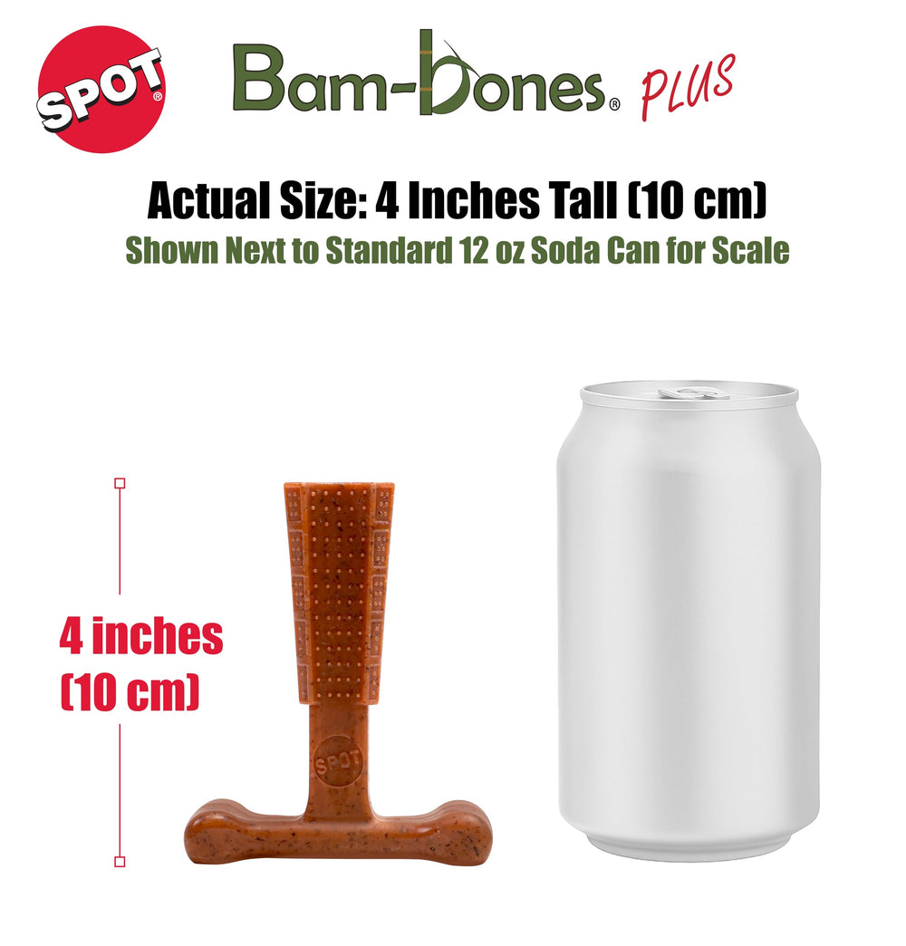 SPOT Bam-Bones Plus T Bone textura estimula encías y limpia suavemente