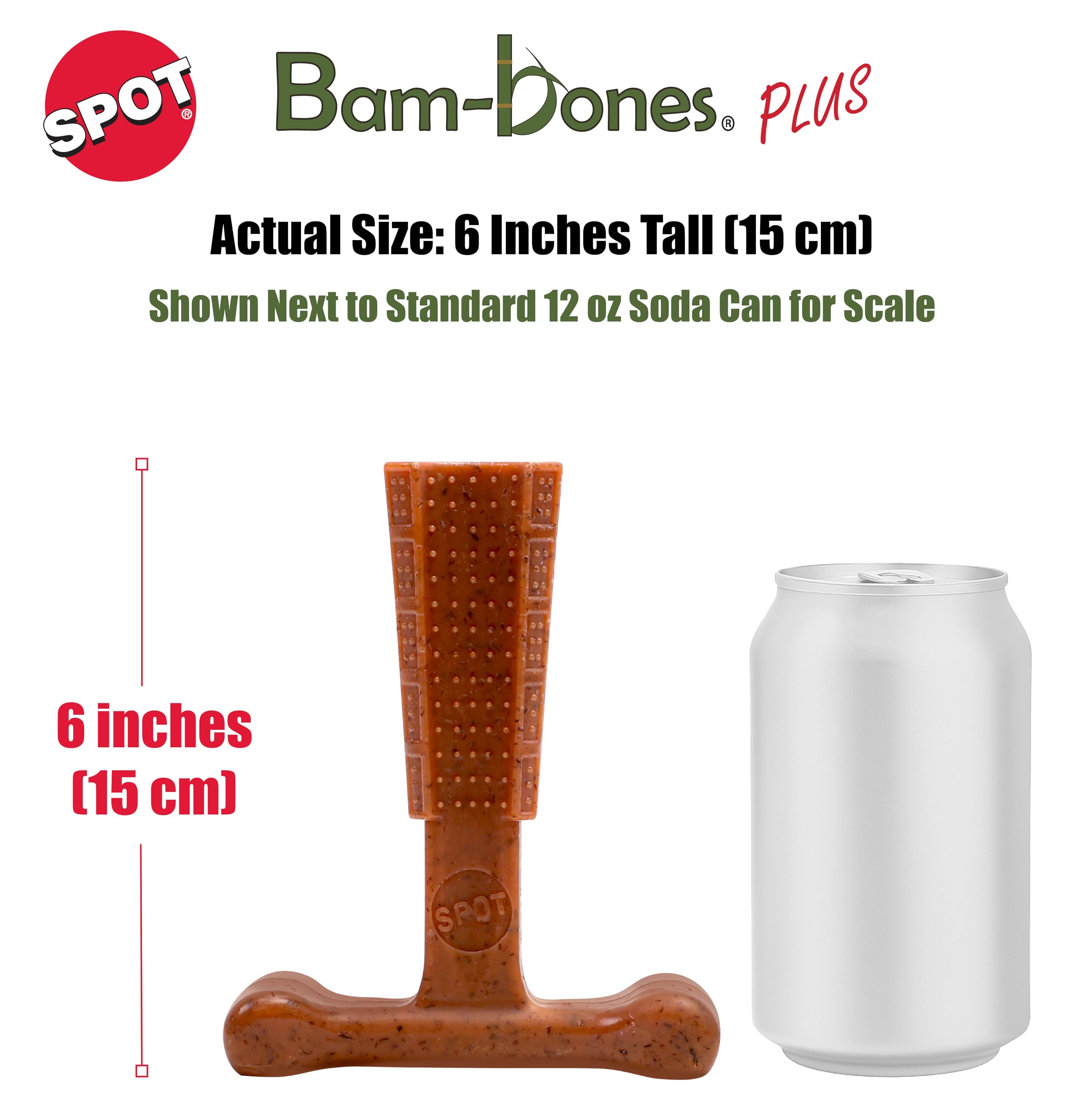 SPOT Bam-Bones Plus T-Bone: limpieza dental al masticar durante horas.