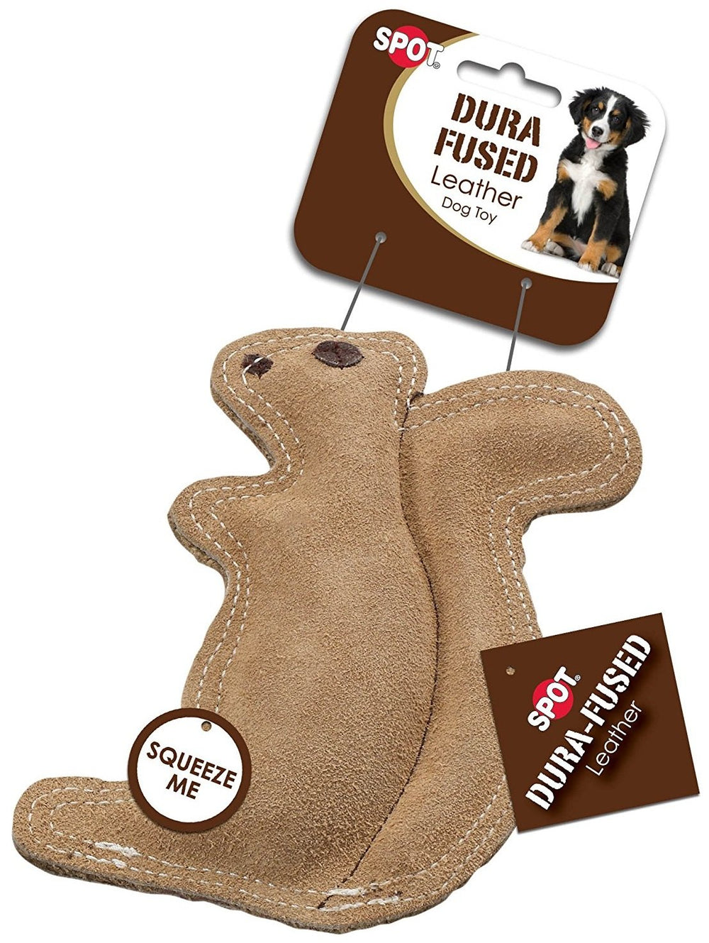 SPOT conejo: juguete de cuero genuino con sonajero para sesiones de juego