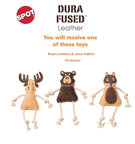 SPOT Dura-Fused Leather con cuero real y doble cosido: resistencia para mordidas moderadas.