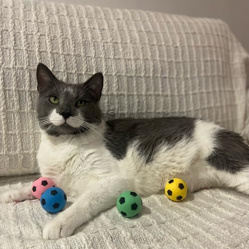 SPOT esponja bola-fútbol multicolor para gatos, pack surtido para varias mascotas