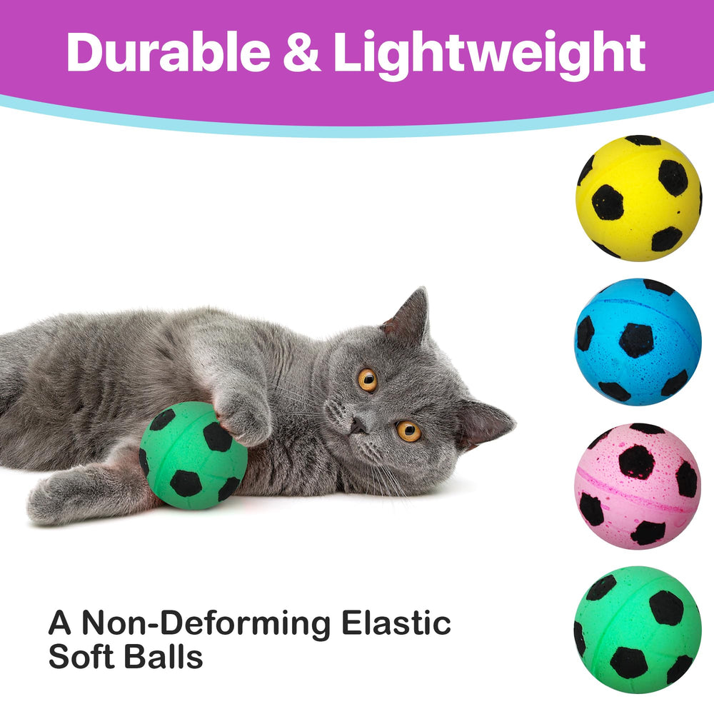 SPOT esponja bola-fútbol naranja para gatos, perfecto para persecución rápida