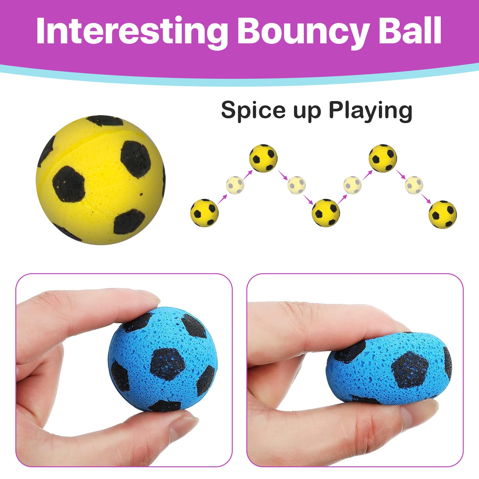 SPOT esponja bola-fútbol violeta para gatos, juego seguro y entretenido