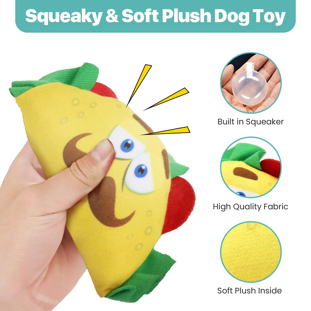 SPOT Fun Food Taco, peluche suave que estimula el juego interactivo.