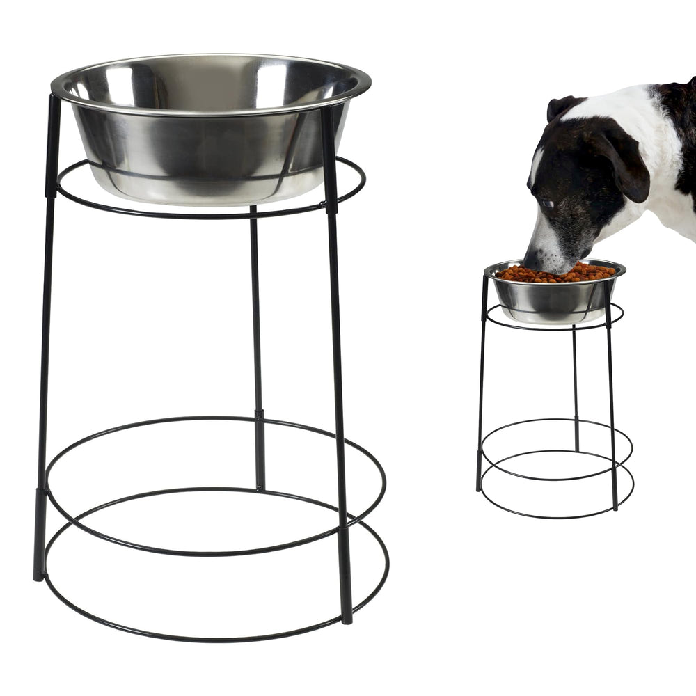 SPOT Hi Rise: tazón de acero inoxidable 2 qt, cómodo para perros.