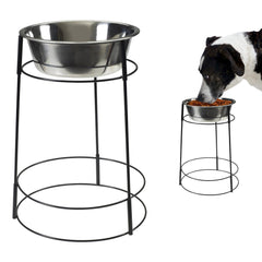 SPOT Hi Rise: tazón de acero inoxidable 2 qt, cómodo para perros.