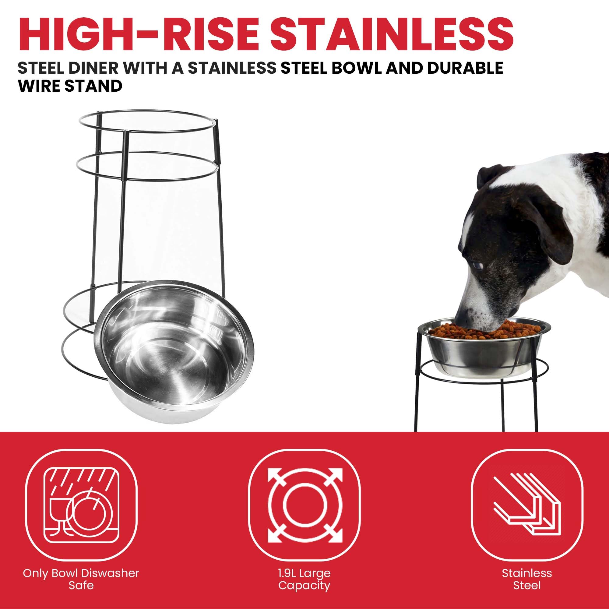 SPOT Hi Rise: cuenco removible apto para lavavajillas, limpieza rápida.