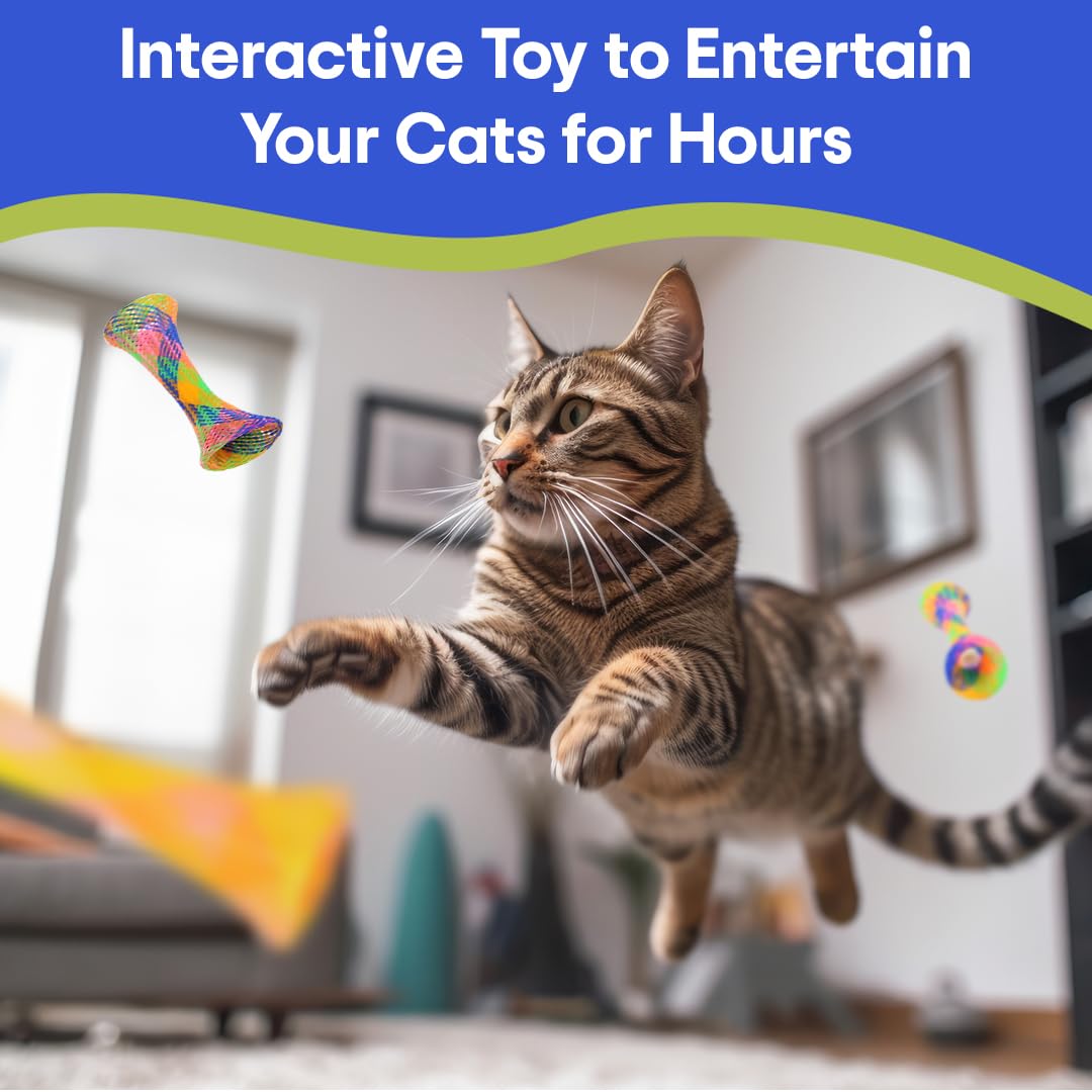 SPOT Kitty Fun Tubes: malla resistente para juego duradero.