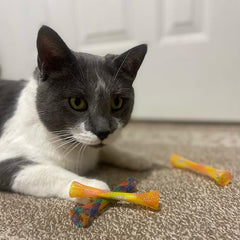 SPOT Kitty Fun Tubes: tubos coloridos con hierba gatera para más diversión.