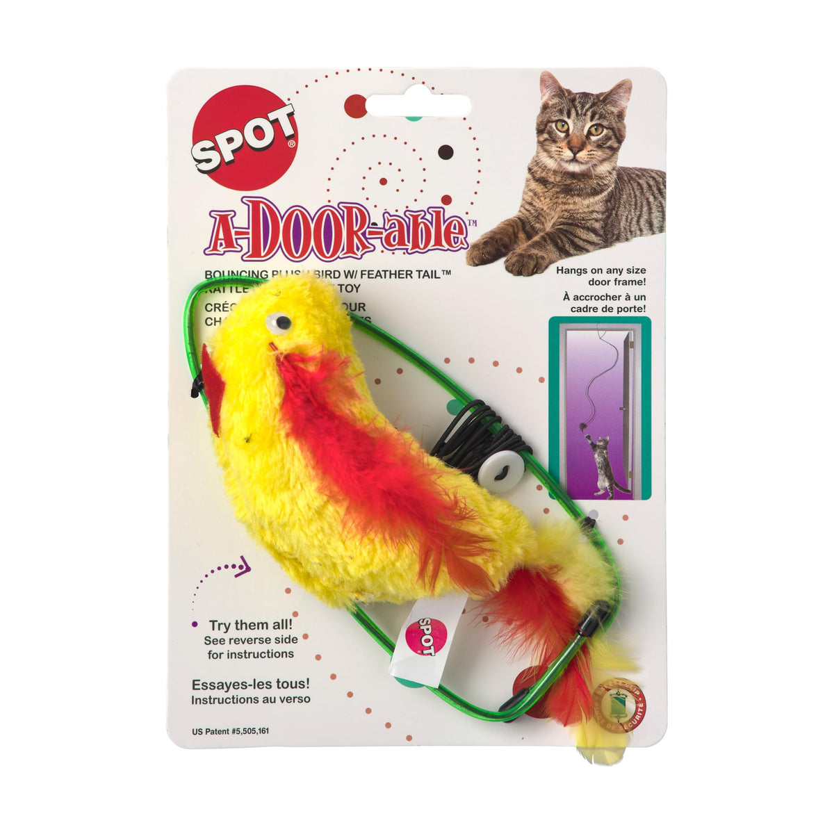 Spot Pajaro Peluche para Gato Colgante: entretenimiento suave para horas de juego
