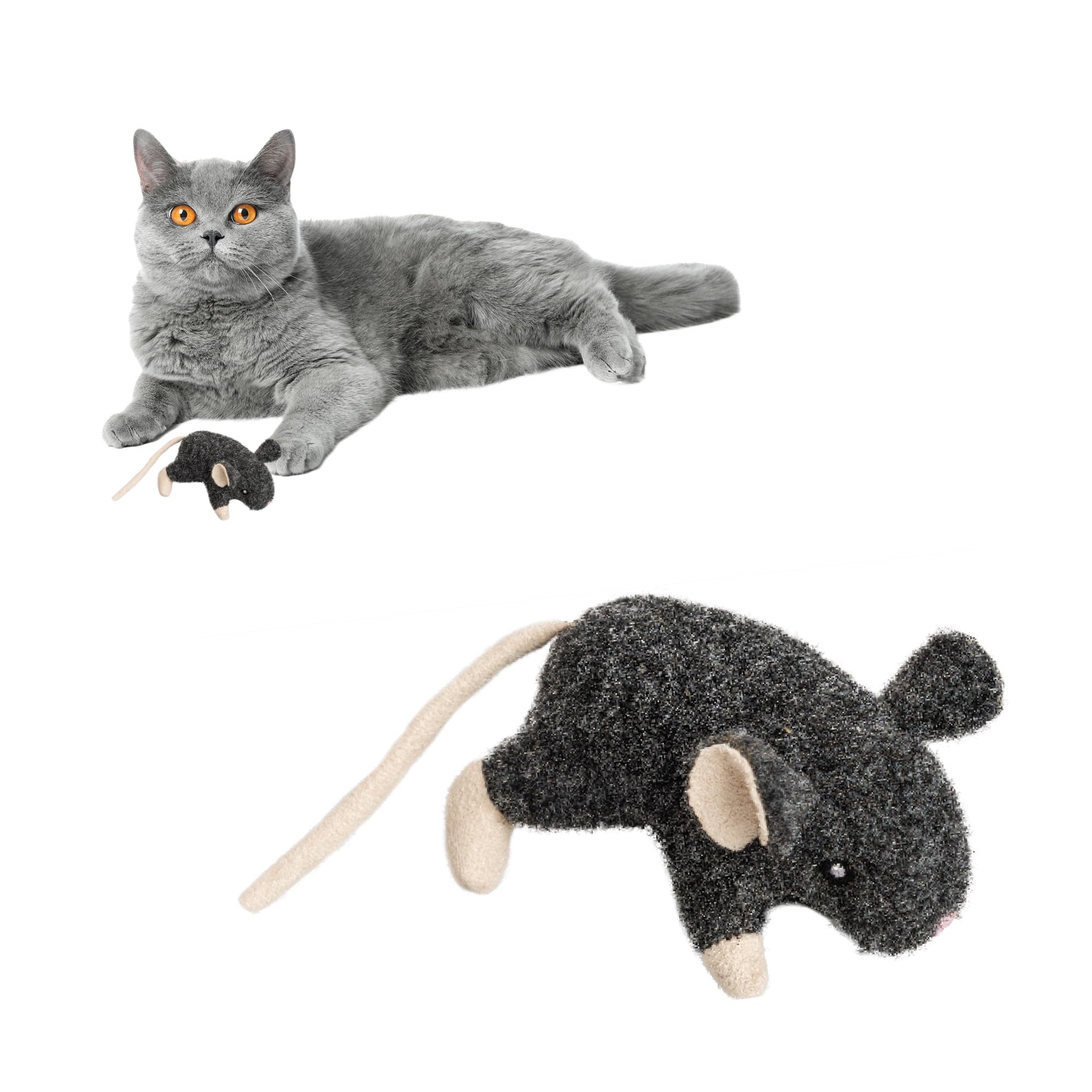 SPOT Ratón Freddie con hierba gatera para juego interactivo y estimulación.