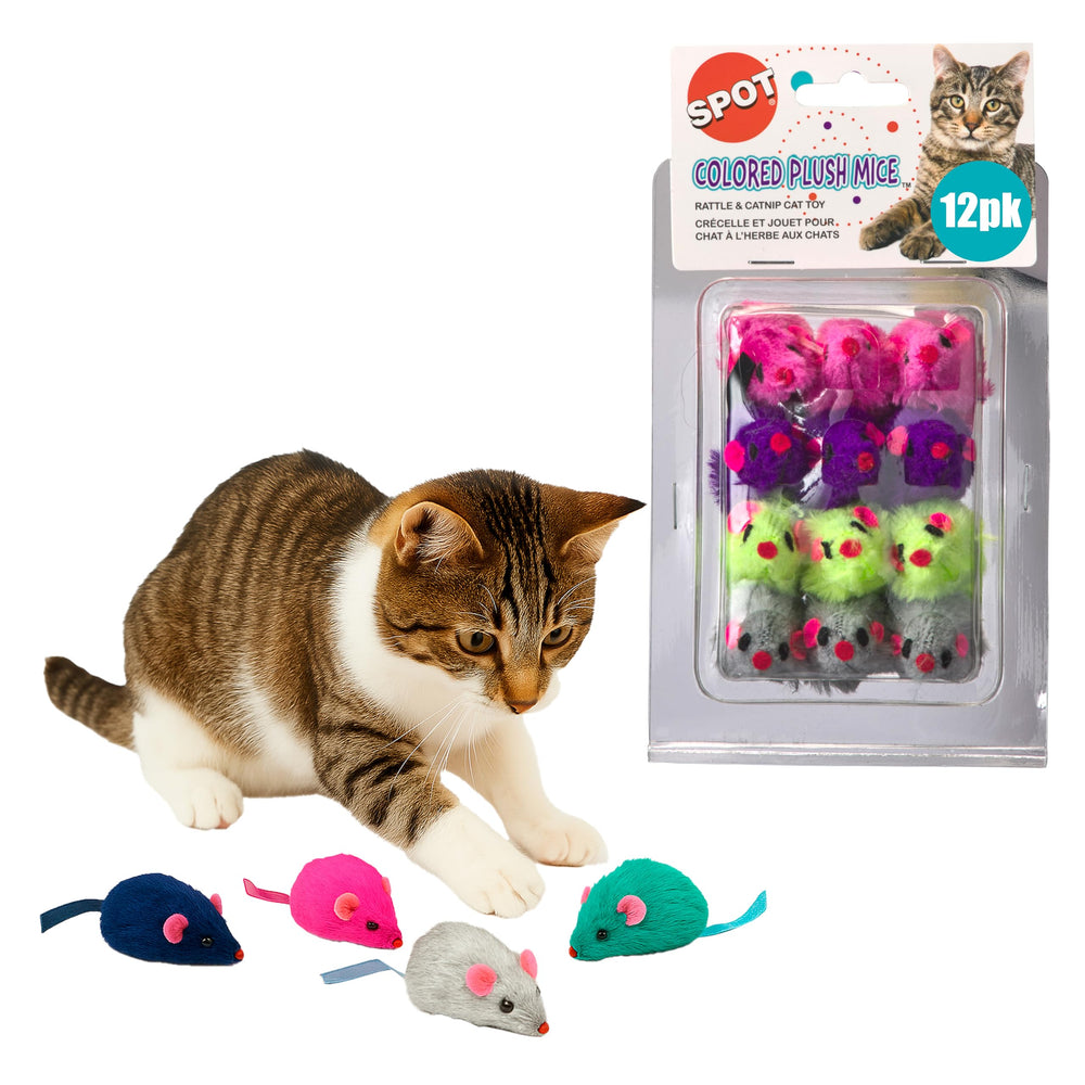 SPOT ratón peluche con hierba gatera azul, ideal para juego activo