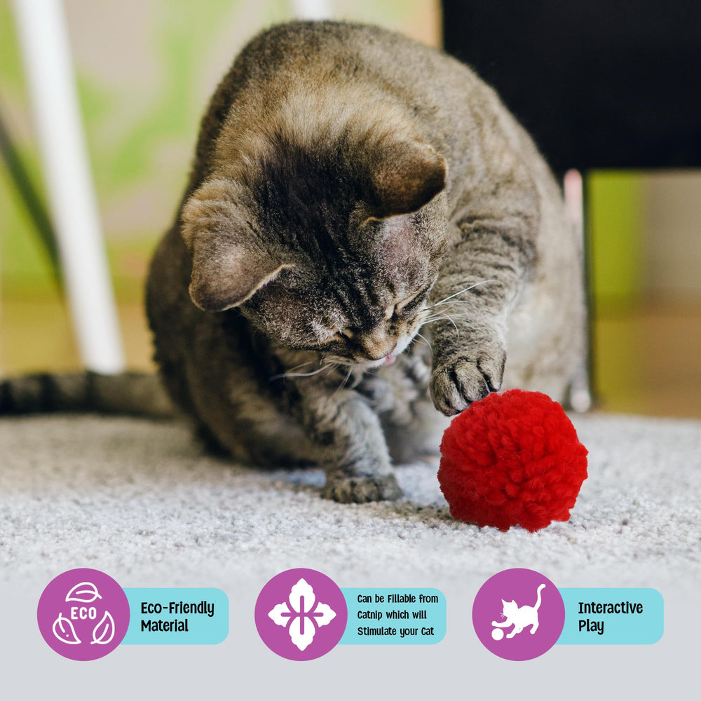 SPOT Wool Pom Poms: bolas de 1.5 pulgadas, ligeras y suaves para morder
