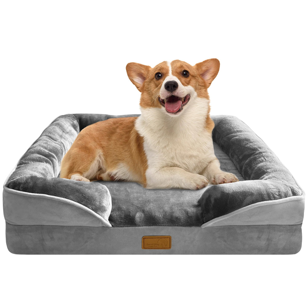 Cama ortopédica Spotted Play para perro mediano, soporte cómodo para sueño profundo