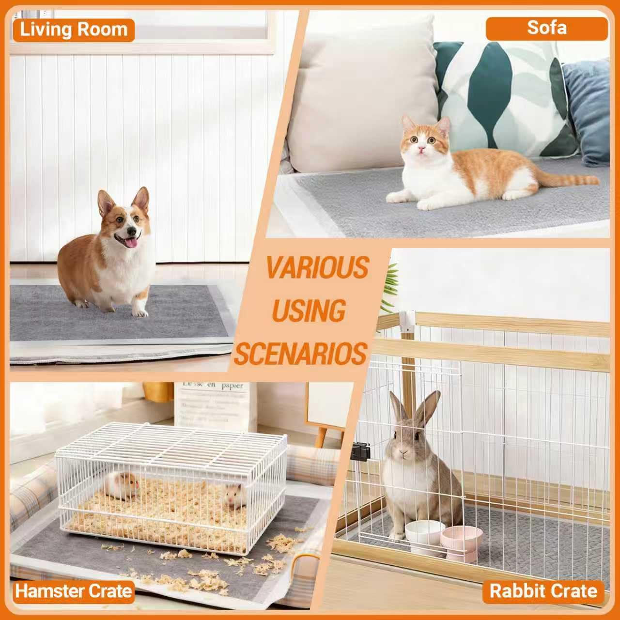 Sprbriolsm pads paseo cachorros 23x23: cómodo para viajes cortos.