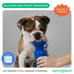 Dispenser de agua portátil Springer para perros durante caminatas.