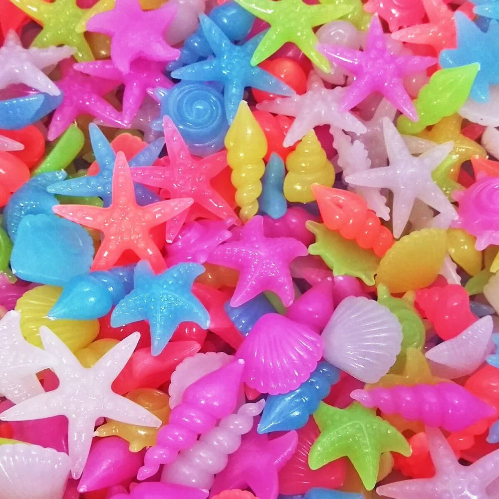 SpringSmart rocas de acuario concha amarilla, decoración colorida para peceras con brillo suave