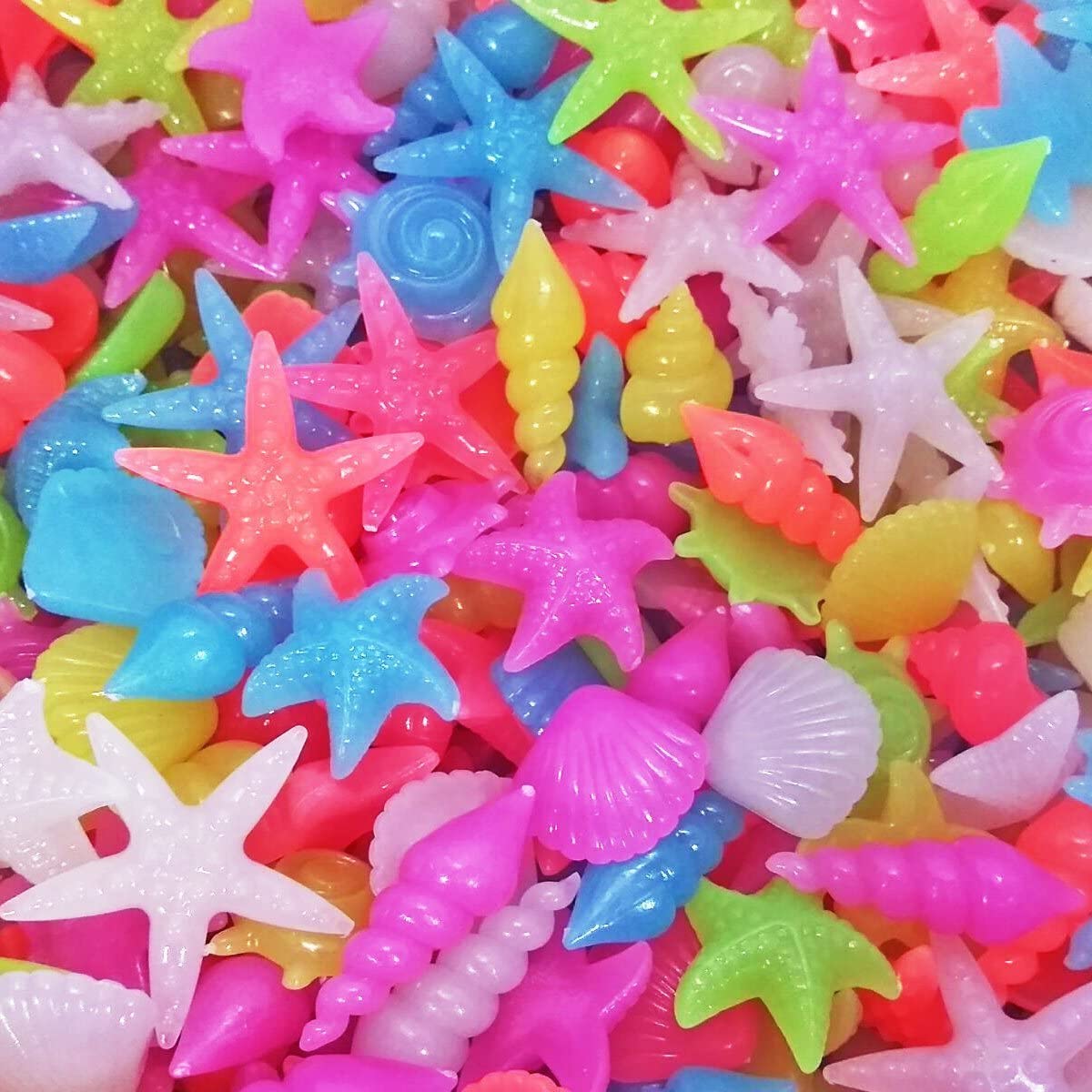 SpringSmart rocas de acuario concha amarilla, decoración colorida para peceras con brillo suave