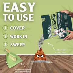 Sprinkle & Sweep manos limpias durante la limpieza, evitando contacto directo con suciedad.