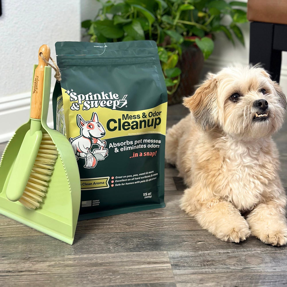 Sprinkle & Sweep uso multipropósito en superficies duras sin residuo