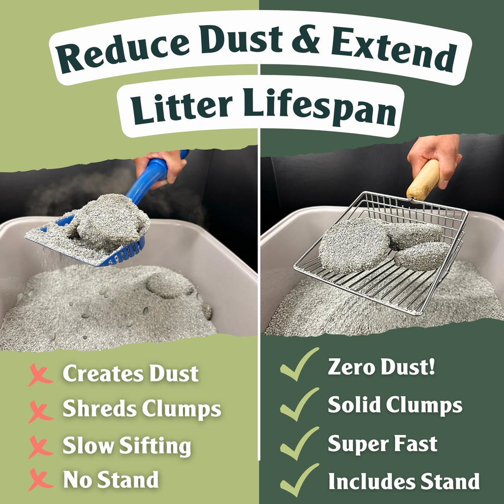 Sprinkle & Sweep tamiz sin sacudir, reducción de polvo para la limpieza.