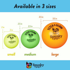 Pelota Spunky Pup fácil de limpiar con agua y jabón.