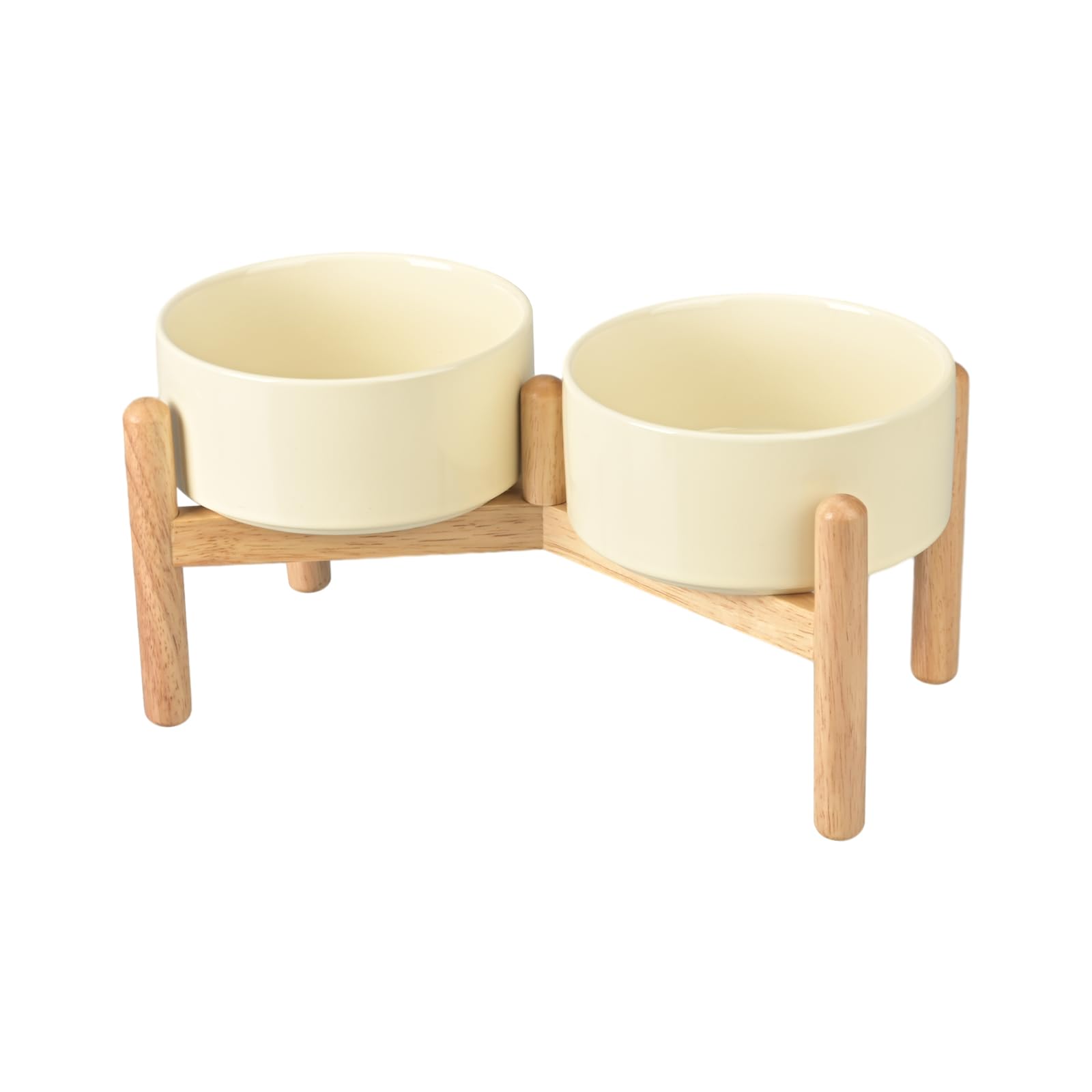 SPUNKYJUNKY cuencos ceramicos elevados para perros, mejora la postura al comer