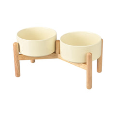 SPUNKYJUNKY cuencos ceramicos elevados para perros, mejora la postura al comer