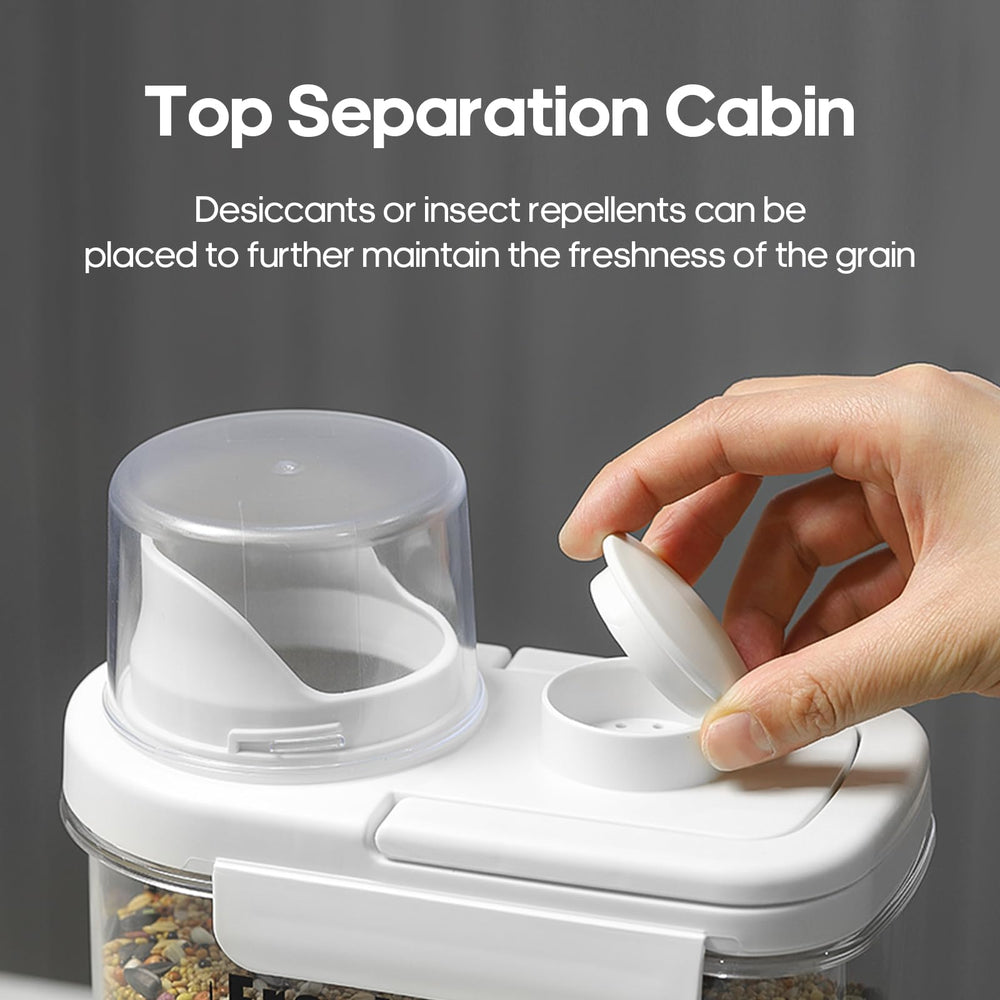 SQUSIMEI capacidad 2-8l, amplia para semillas y piensos.