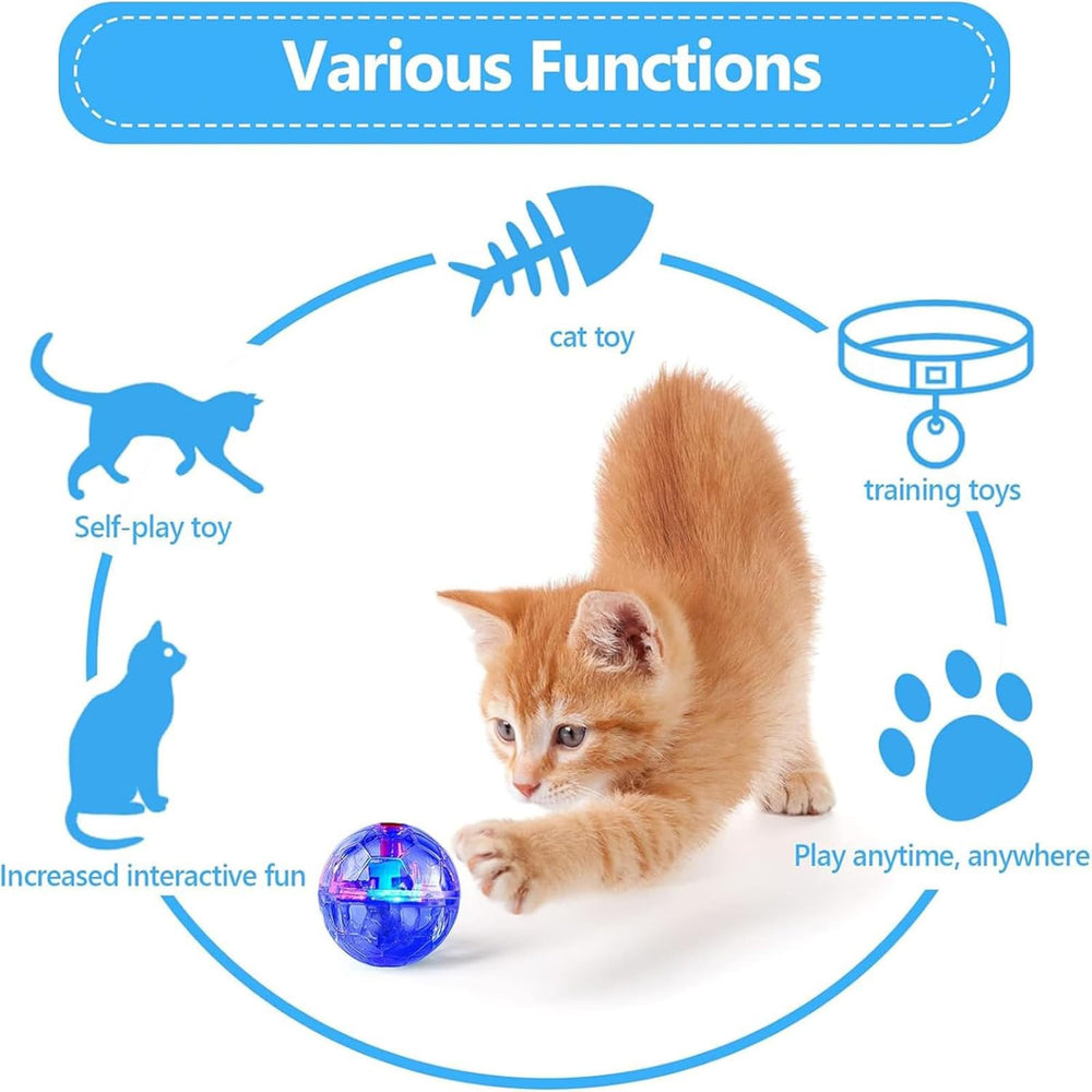 Uso interior y exterior de la bola de gato Sratte para diversión continua.