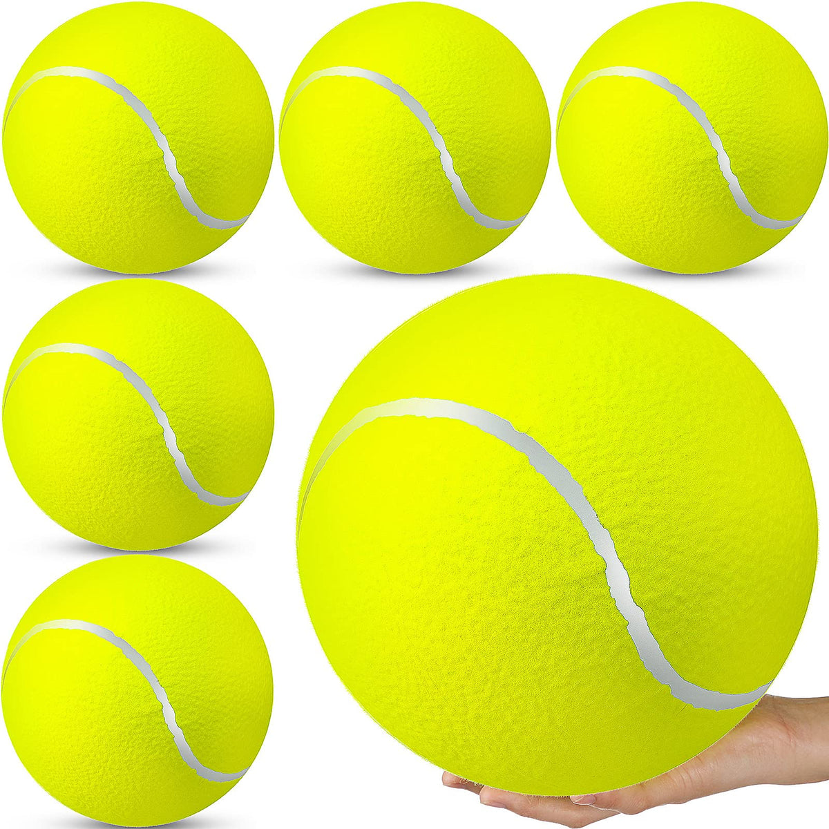 Sratte bola tenis gigante para perros de 9,5 pulgadas, lista para inflar y jugar