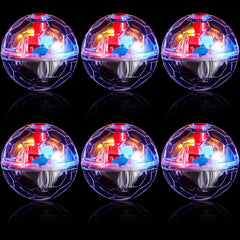 Bola para gatos Sratte con activación de luz, ideal para juego nocturno.