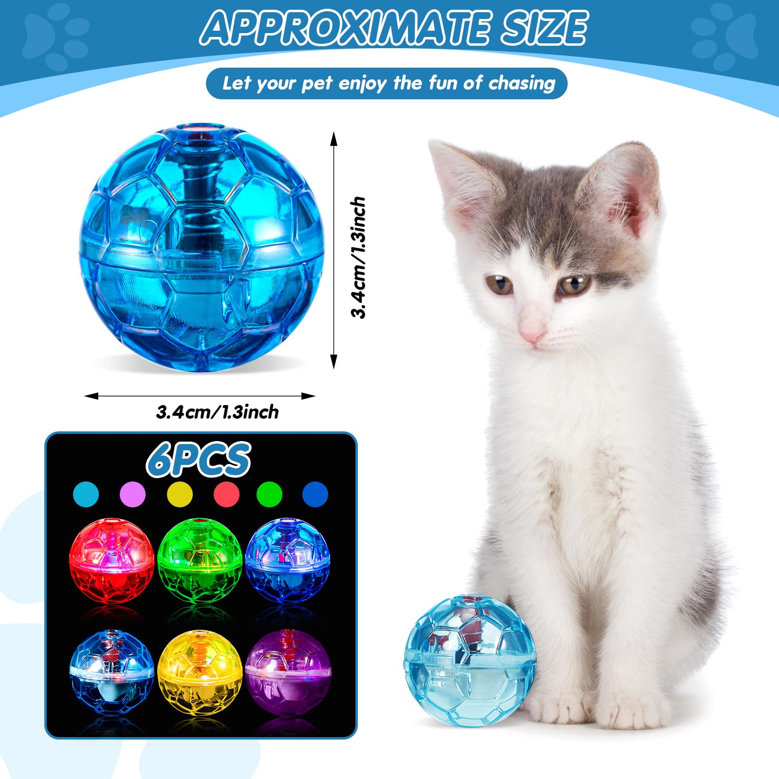 Bola LED Sratte azul claro ideal para entrenar velocidad y coordinación.